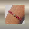 Cord bracelet Aura red