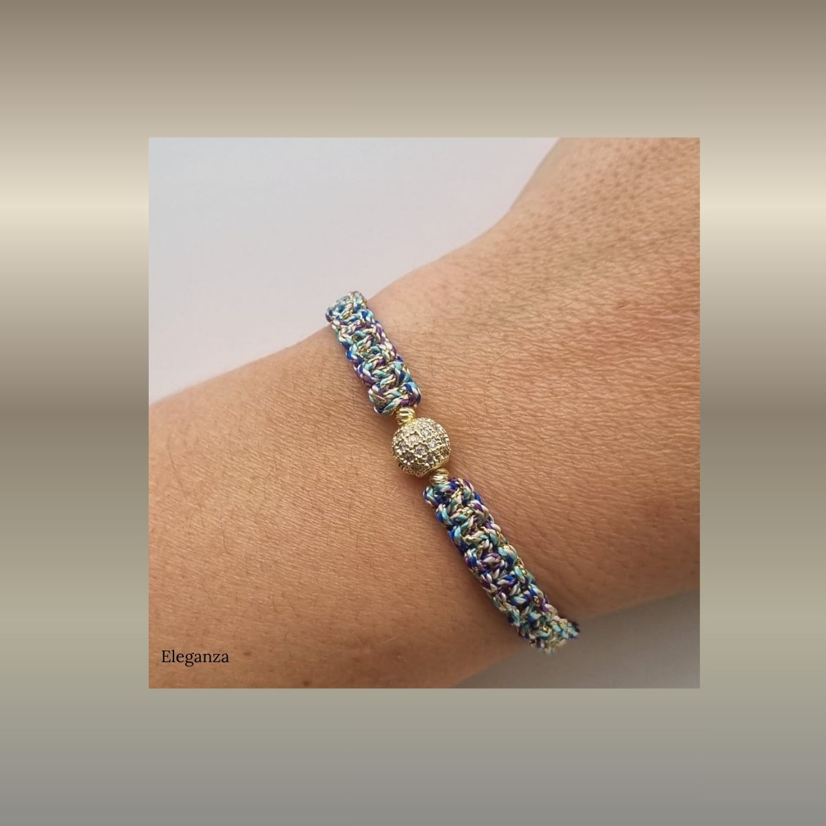 Cord bracelet Aura purple