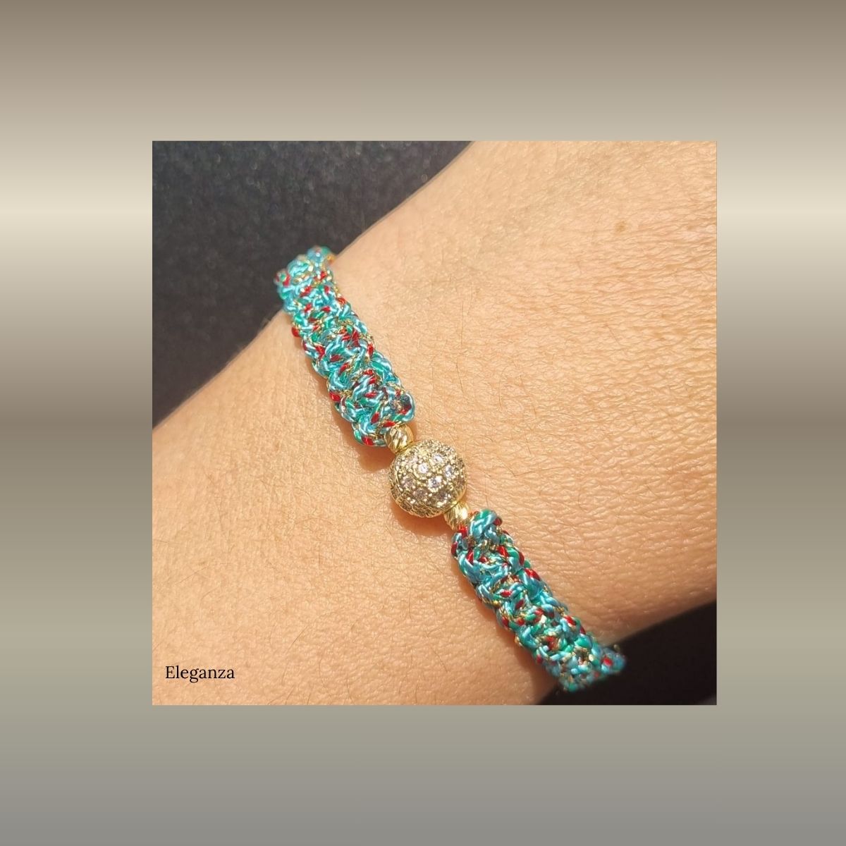 Cord bracelet Aura turquoise
