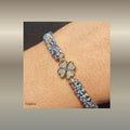 Cord bracelet Quadra purple